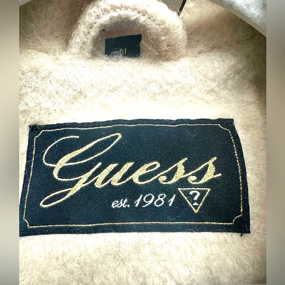 Guess Los Angeles 1981 Women Vintage Wool Blend Light Beige Jacket/Coat size M - Picture 7 of 7